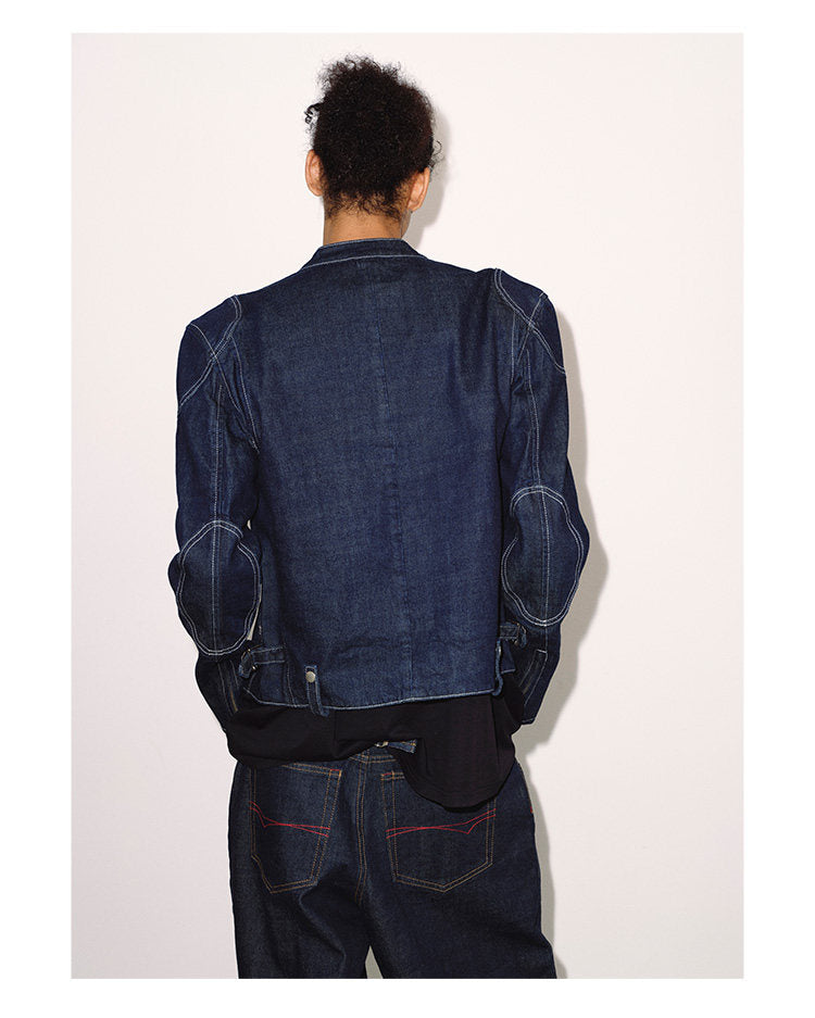 Motorcycle-Style Denim Jacket