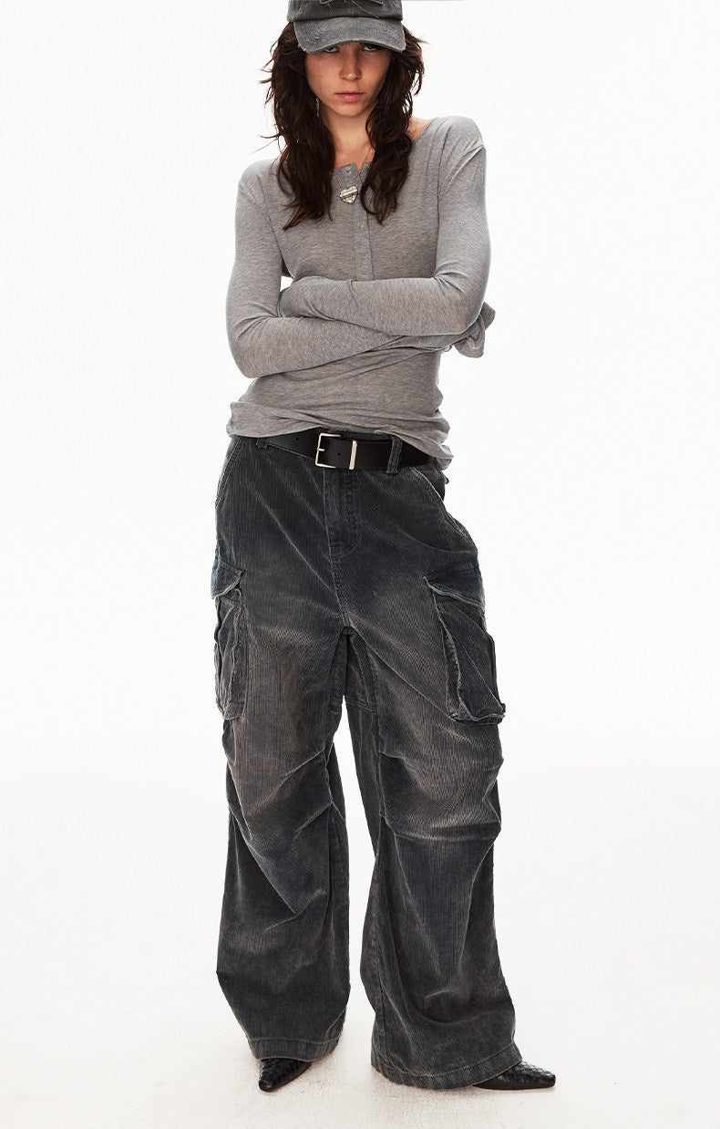 Corduroy Washed Work Pants