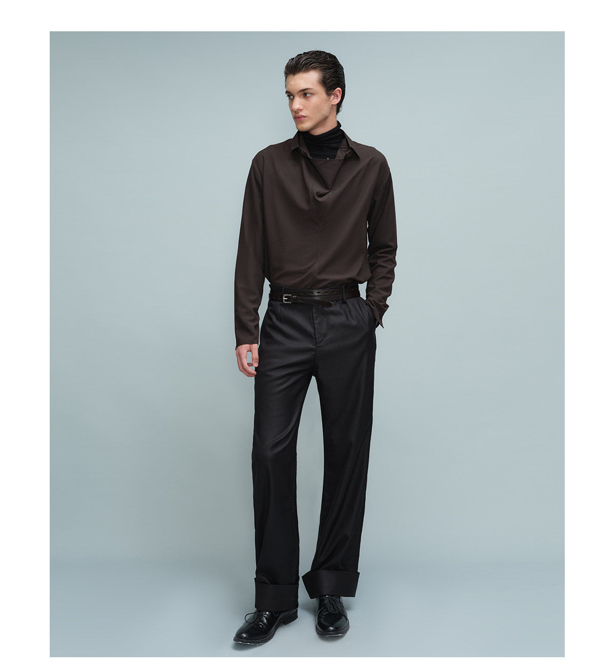 Shirt with Detachable Lapels