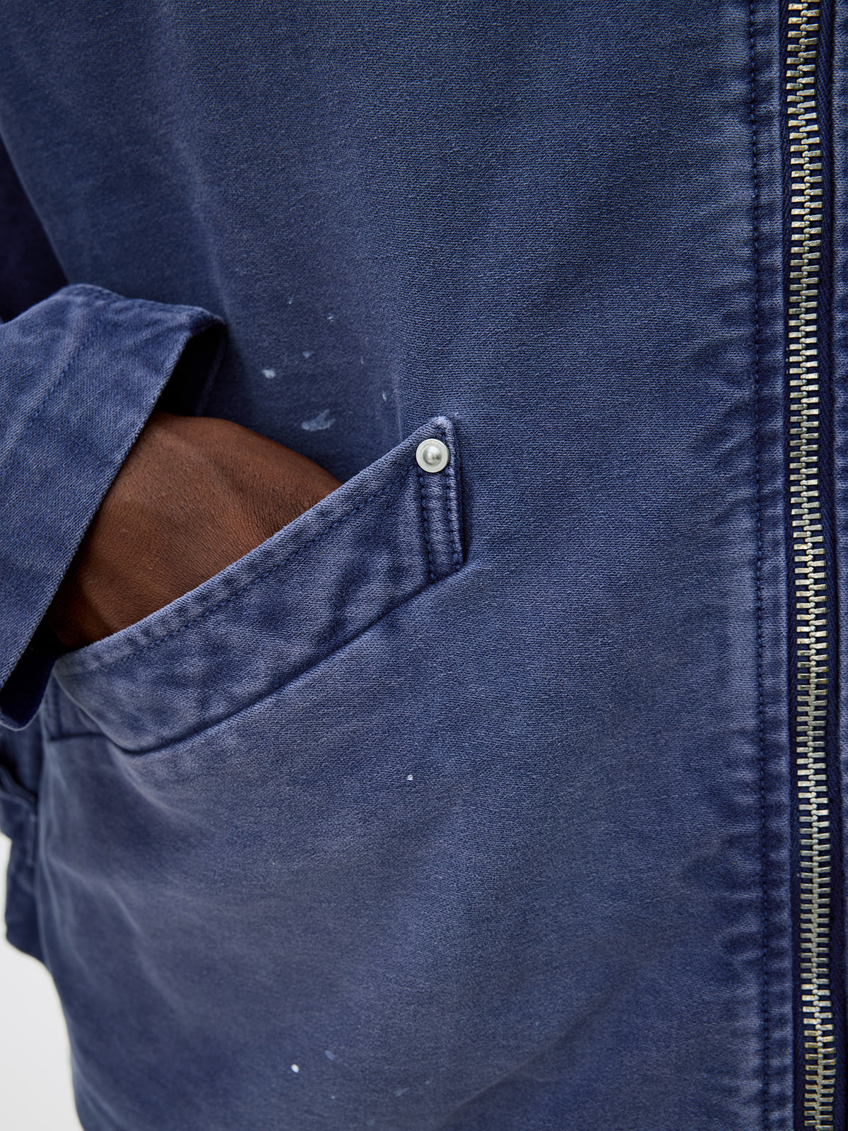 Distressed Zipper Short Jacket