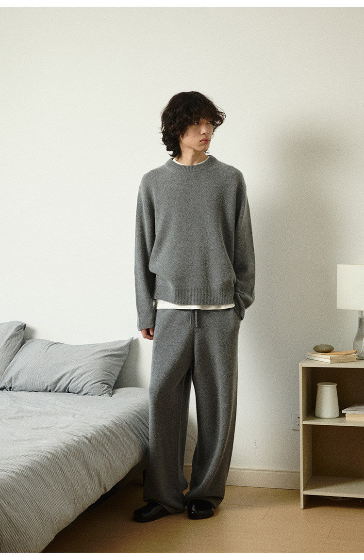 Wool & Cashmere Blend Crew Neck Sweater