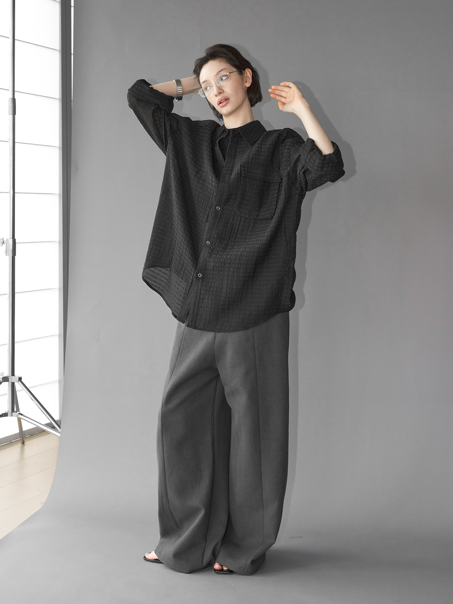 Checkered Sheer Shirt