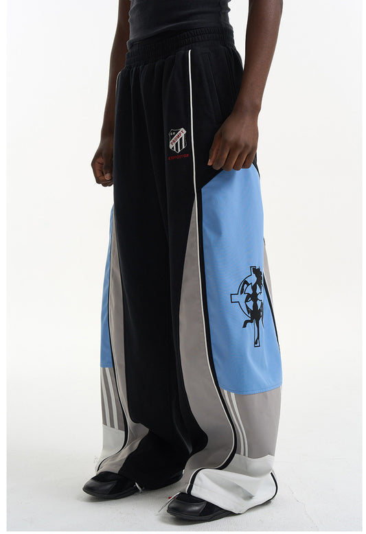 Embroidered Sporty Casual Pants