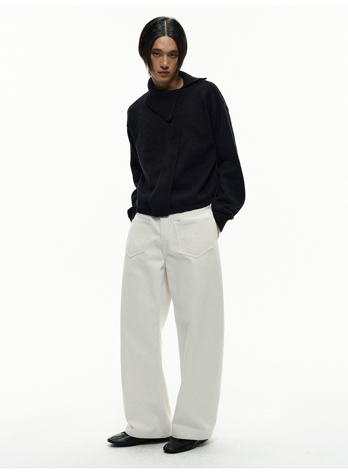 Asymmetrical Neck Sweater