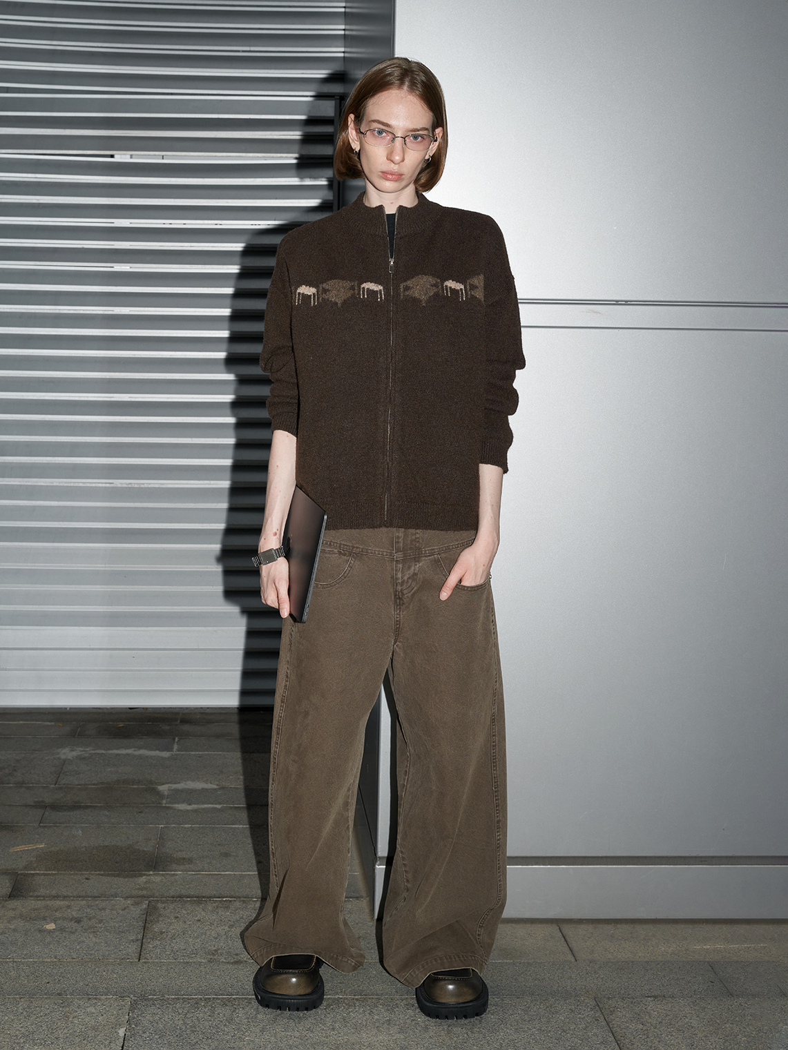 Straight-Leg Denim Pants