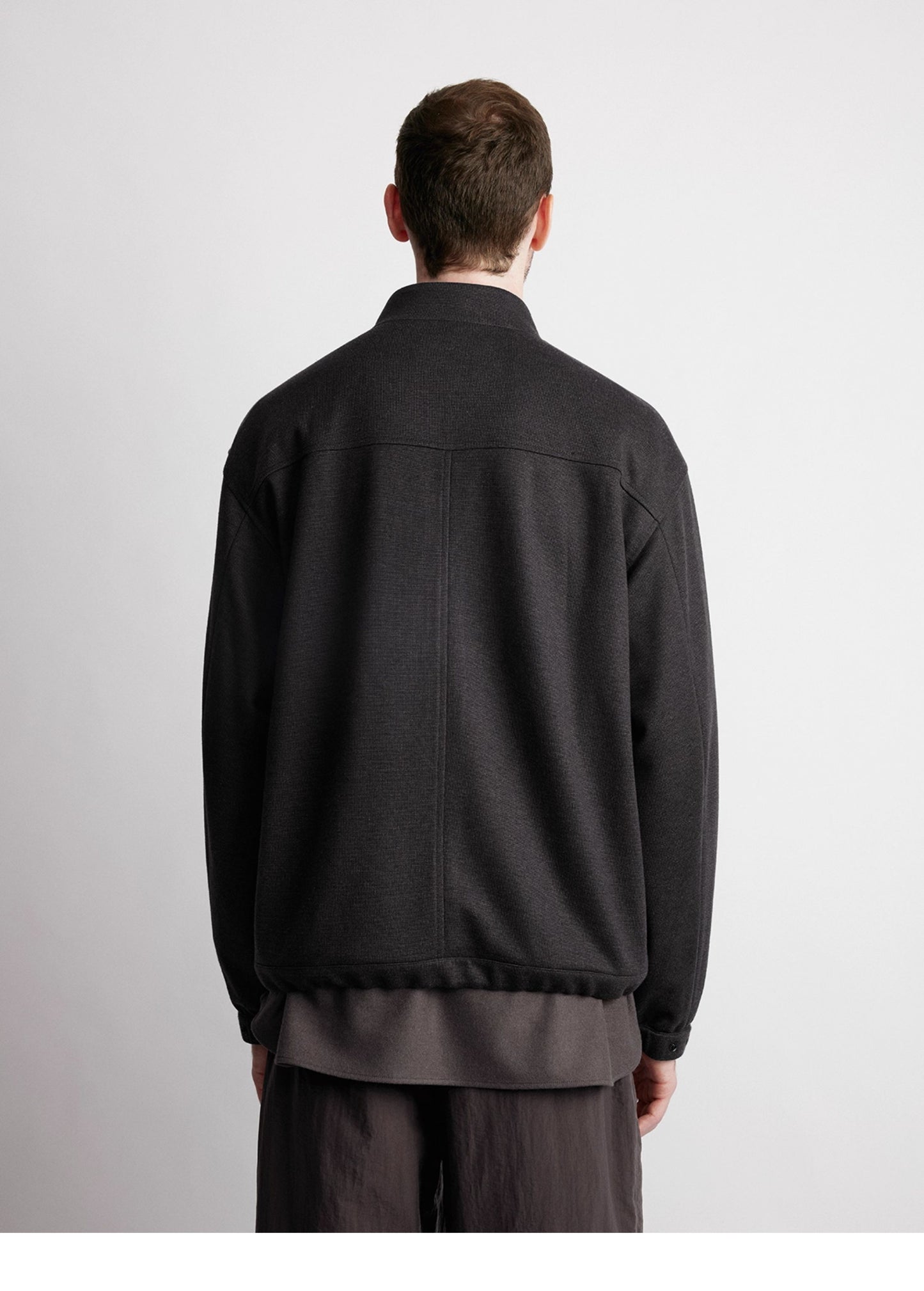 Wool Blend Zipper Jacket