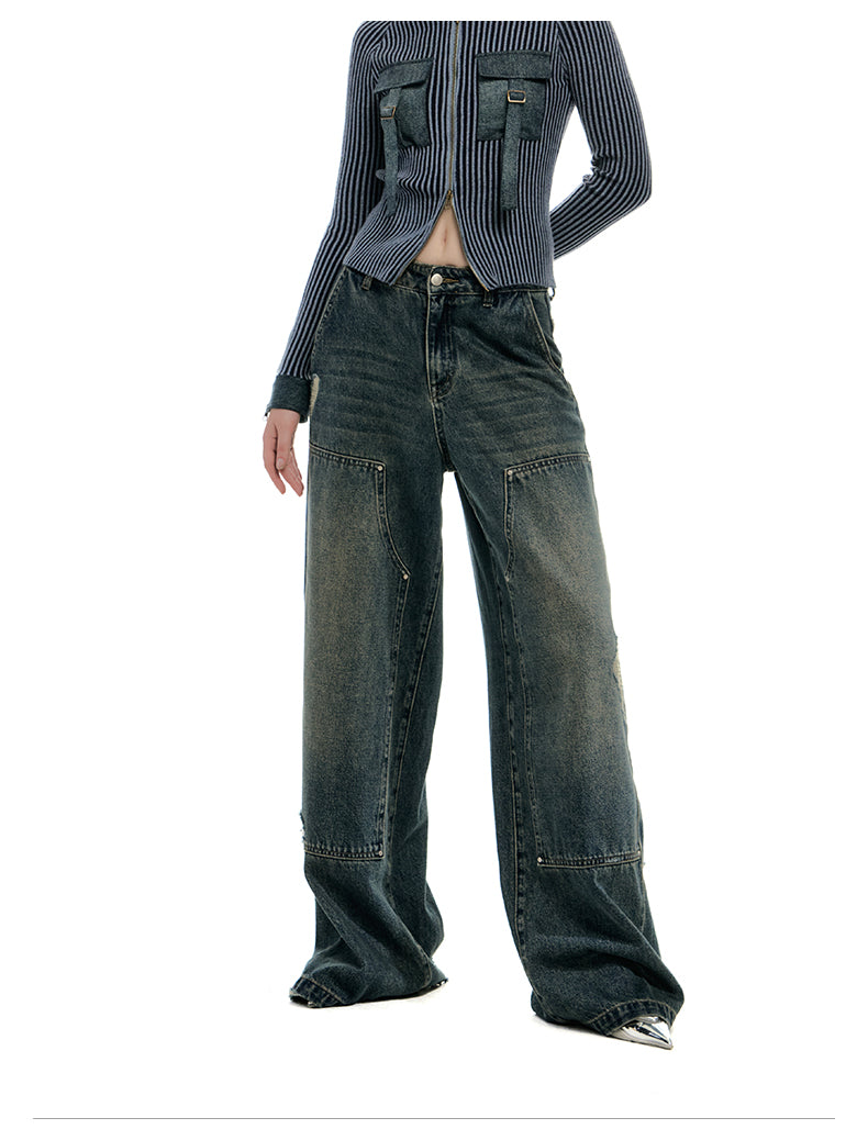Washed Wide Leg Jeans