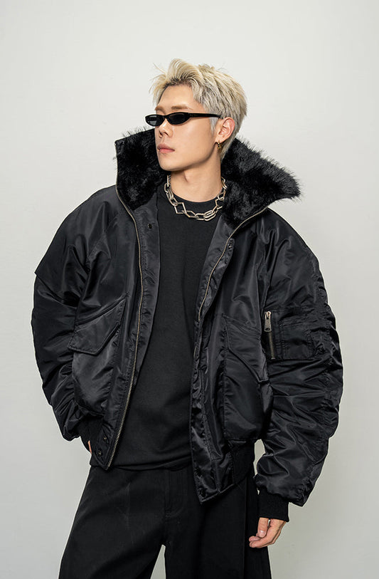 Large Fur Flight Jacket