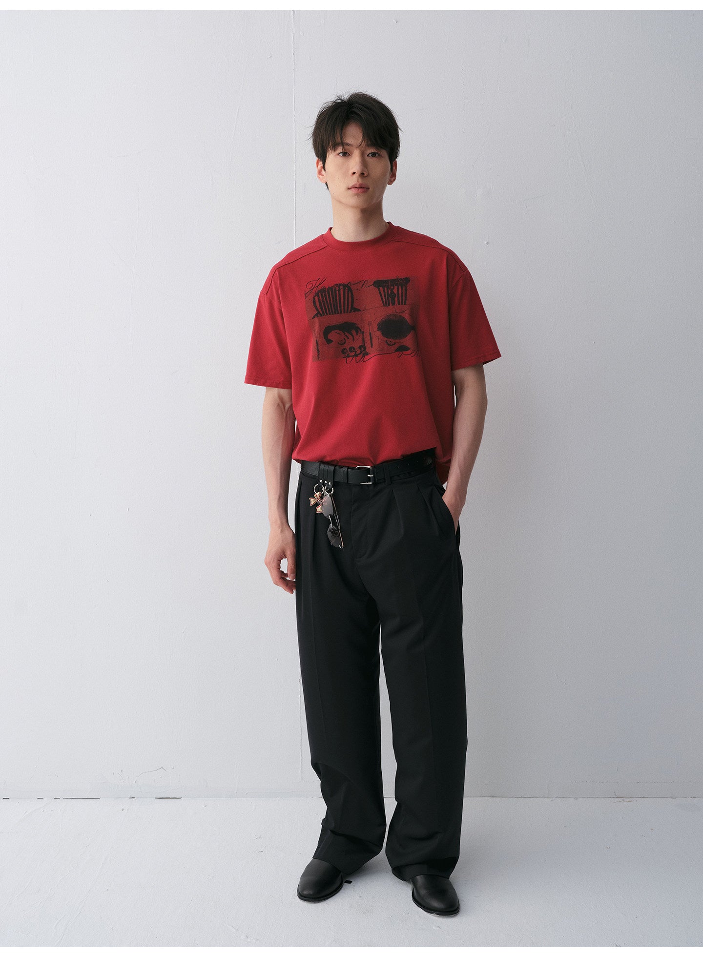 Distressed-Print T-Shirt