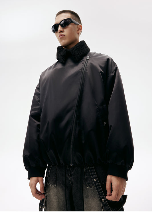 Diagonal Zipper Air Force Jacket