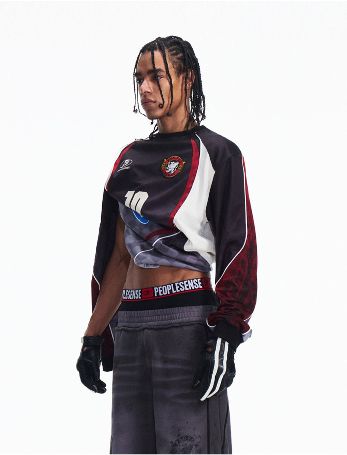 Racing Diagonal Check Pattern T-Shirt