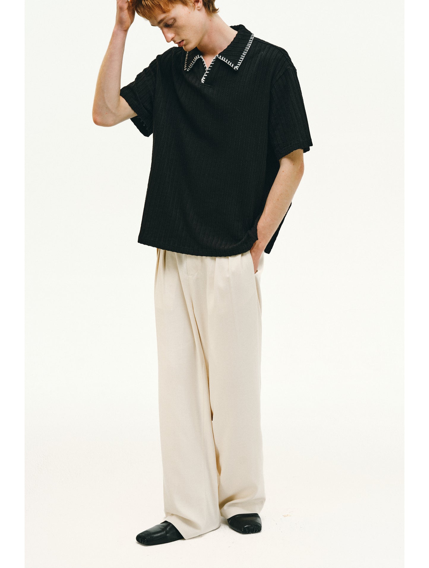 Linen Casual Pants with Belt