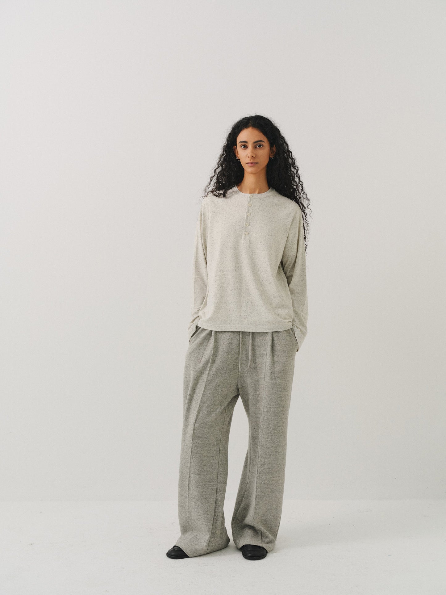 Center-Stitch Pleated Sweatpants