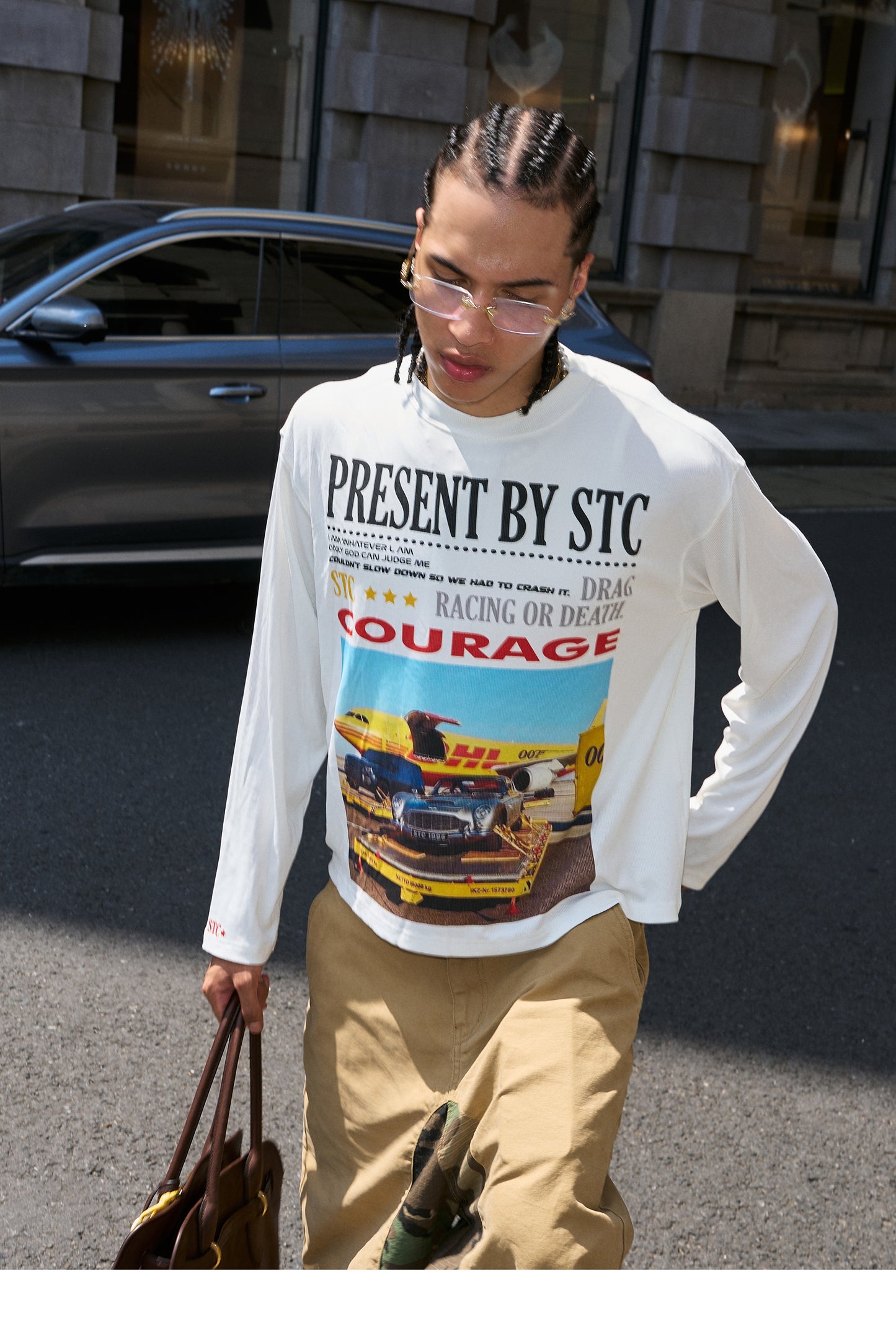 Loose Round Neck Print T-Shirt