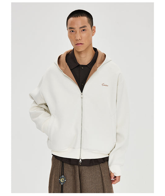 Zipper Hooded Sweatshirt