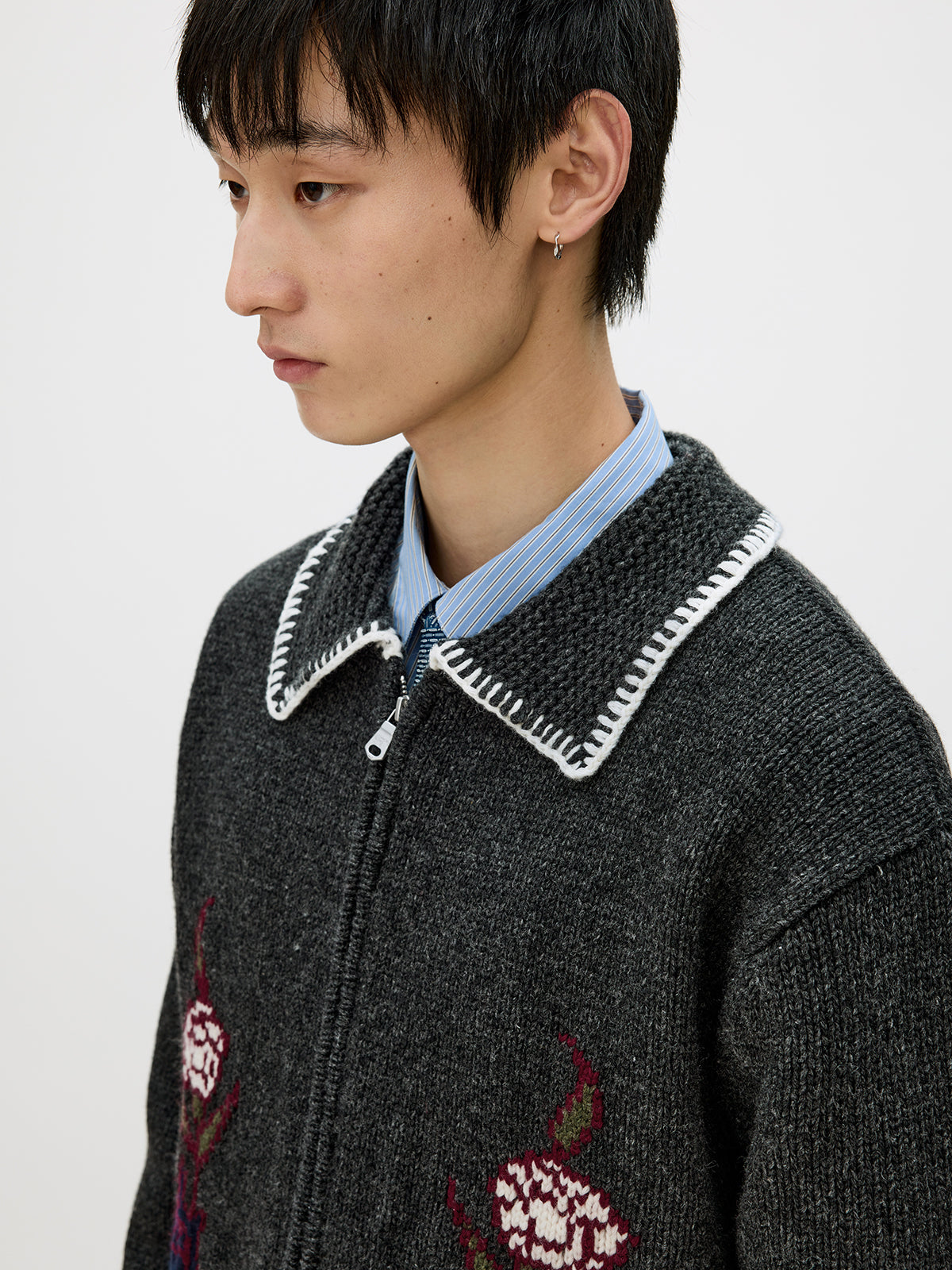 Unisex Wool Blend Cardigan