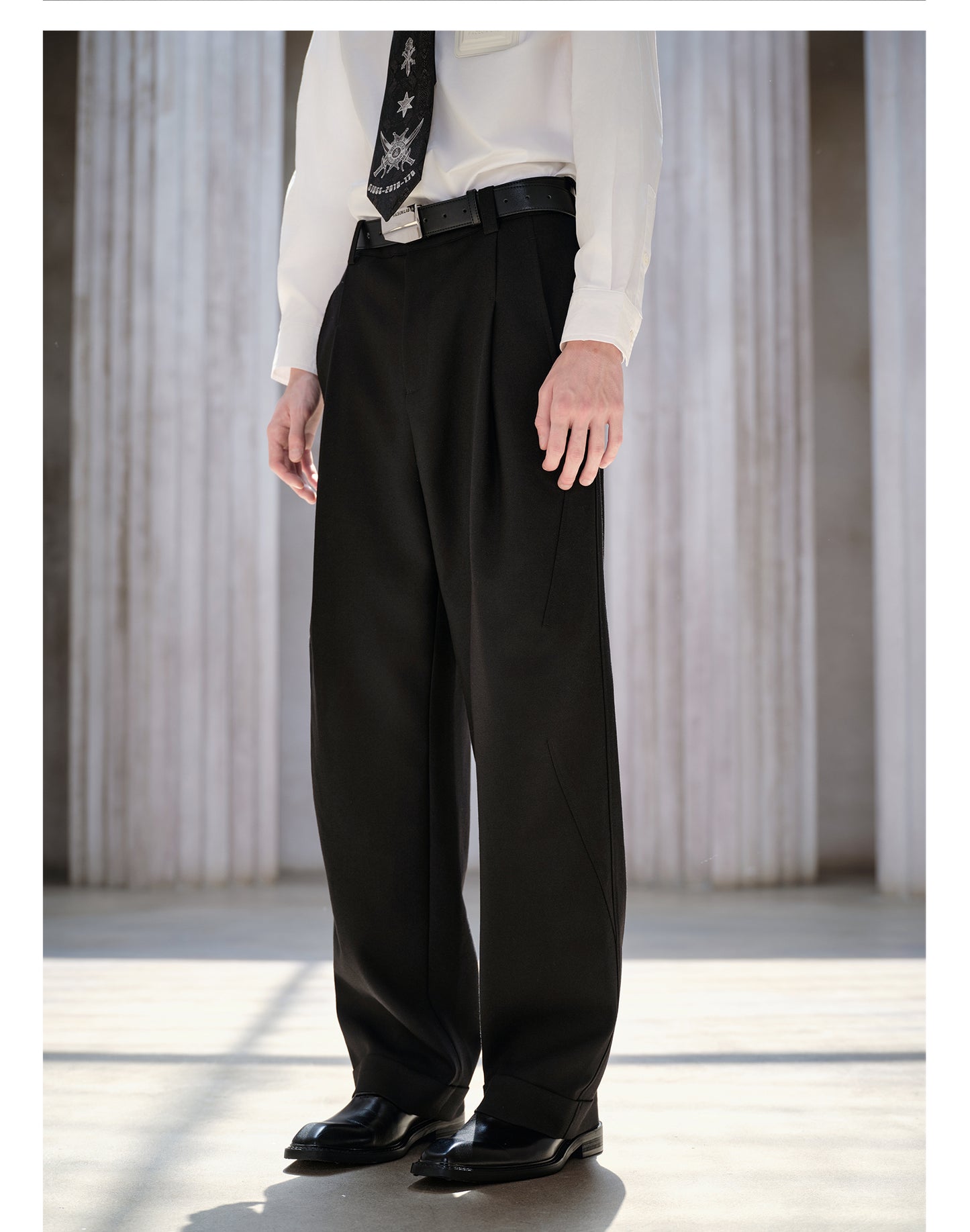 Wool Straight Pants