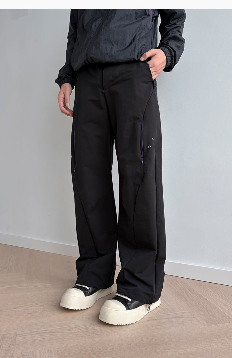 Water-repellent Zipper Casual Pants