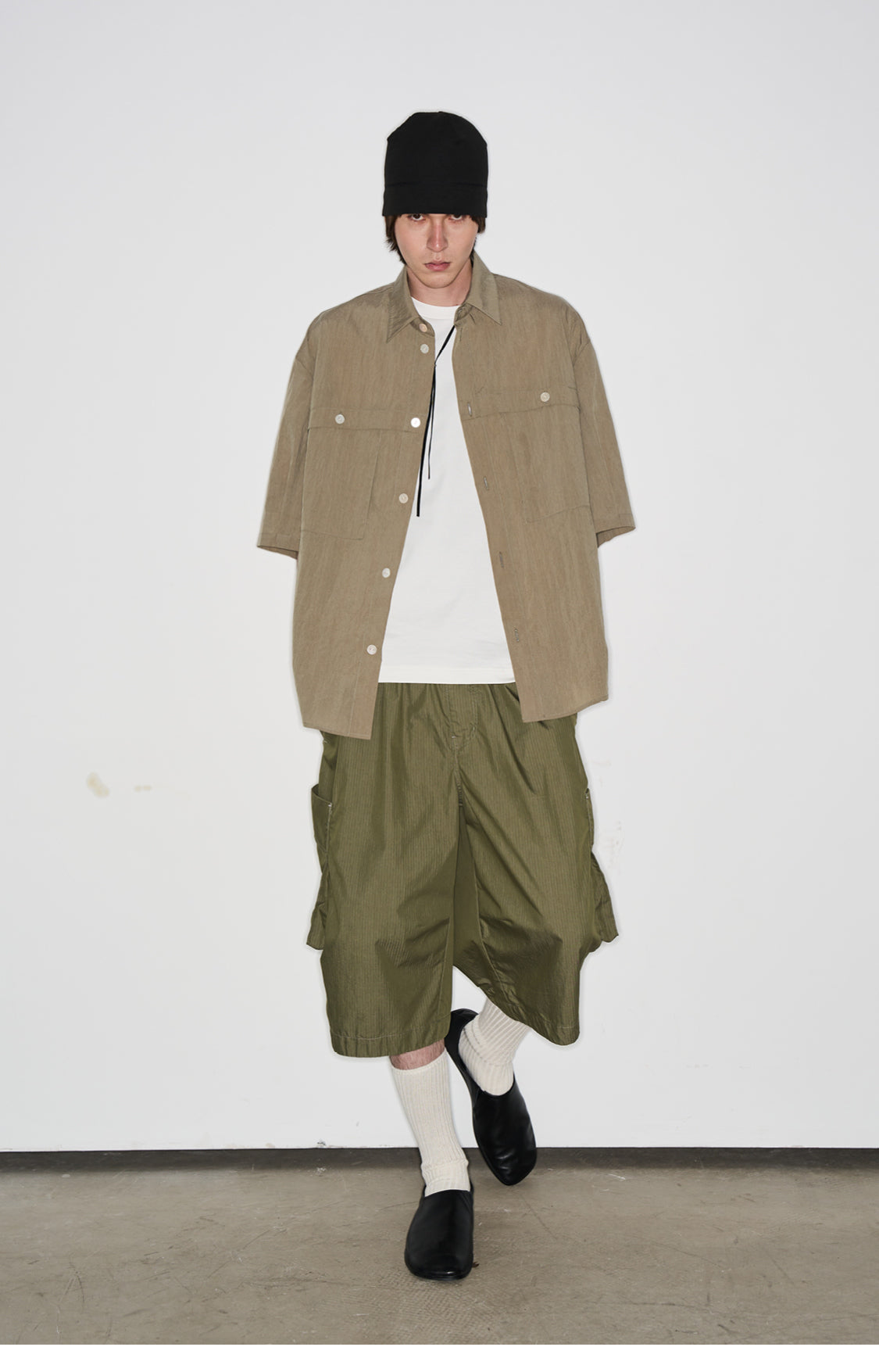 Wrinkled nylon shirt