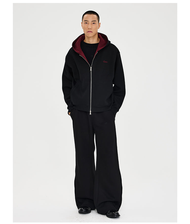 Zipper Hooded Sweatshirt