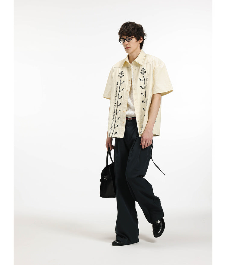 Imitation linen shirt