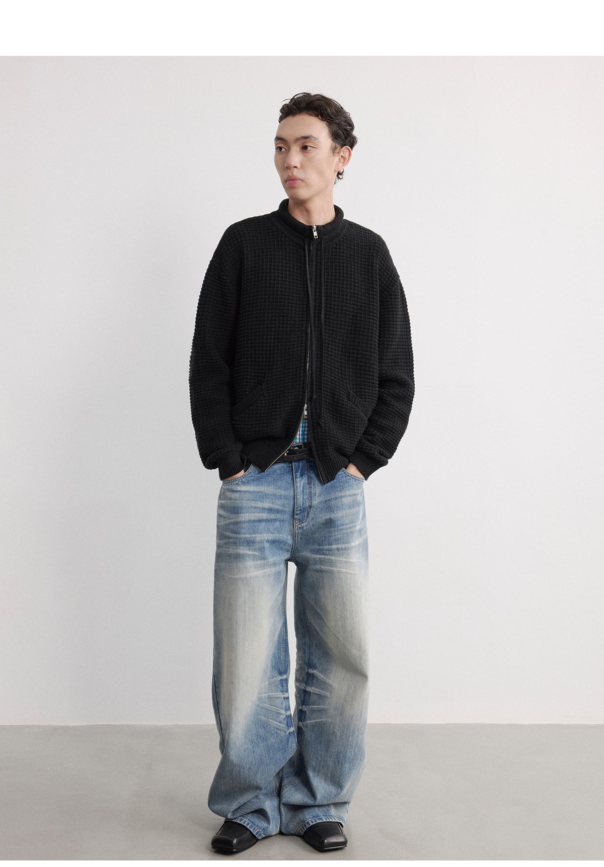 Waffle Knit Cardigan