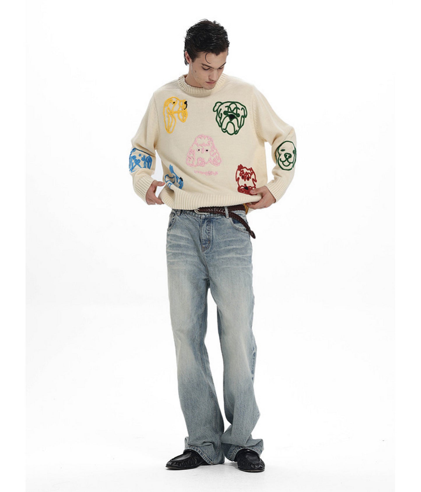 Vintage Heavy-Duty Honeycomb Denim Pants