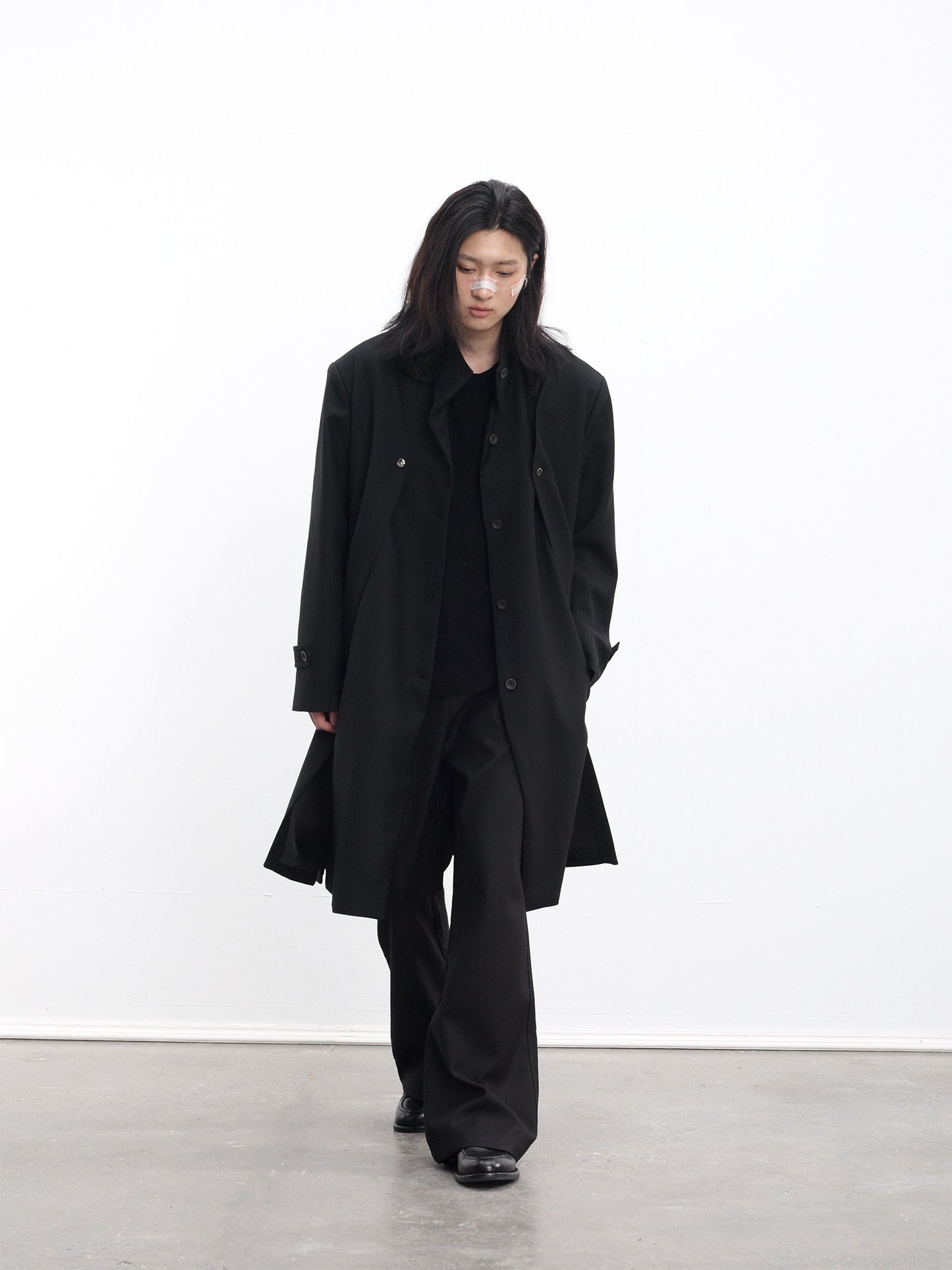 Faux Two-Piece Trench Coat