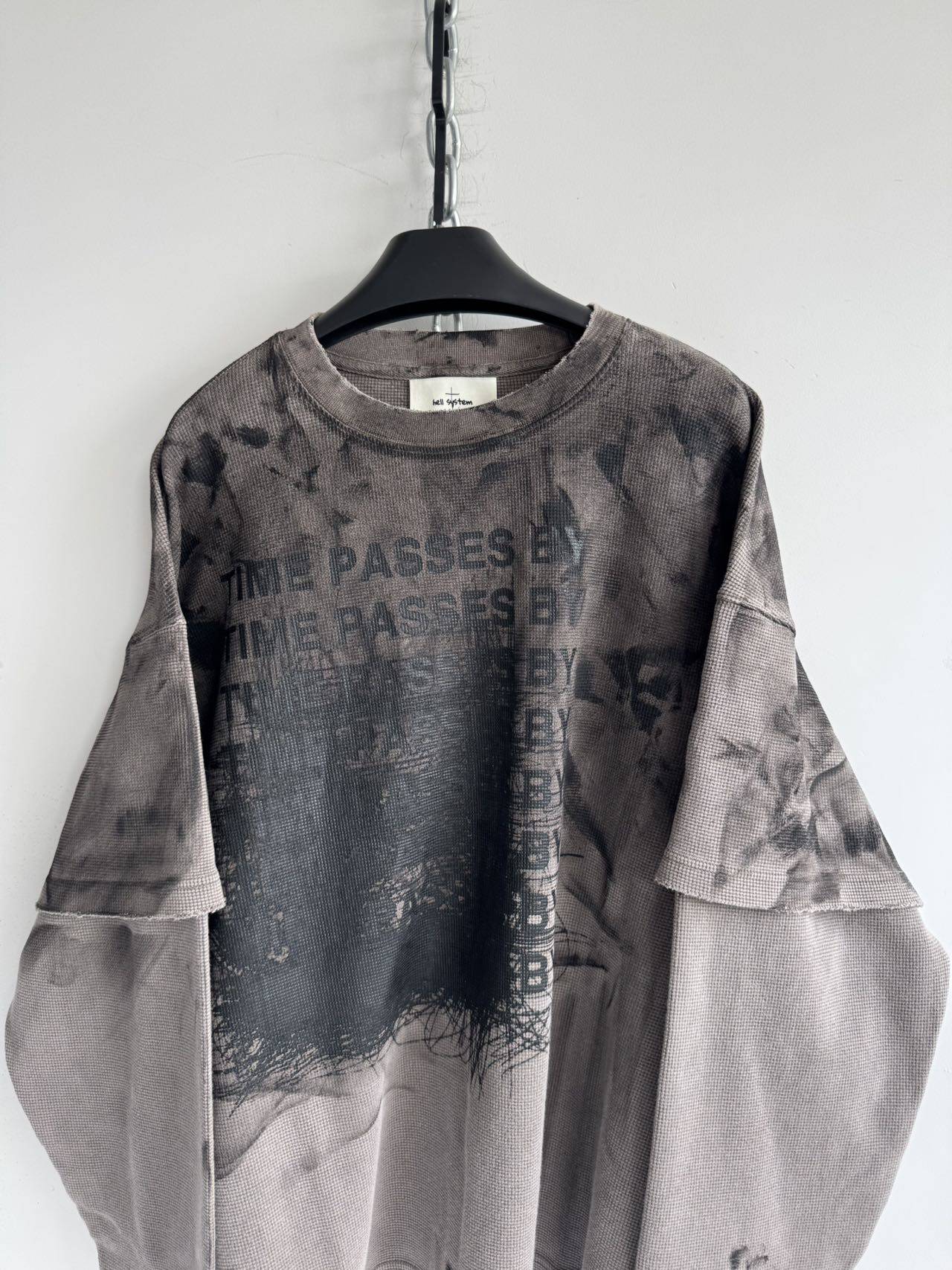 Faux Two-Piece Waffle Wool T-Shirt