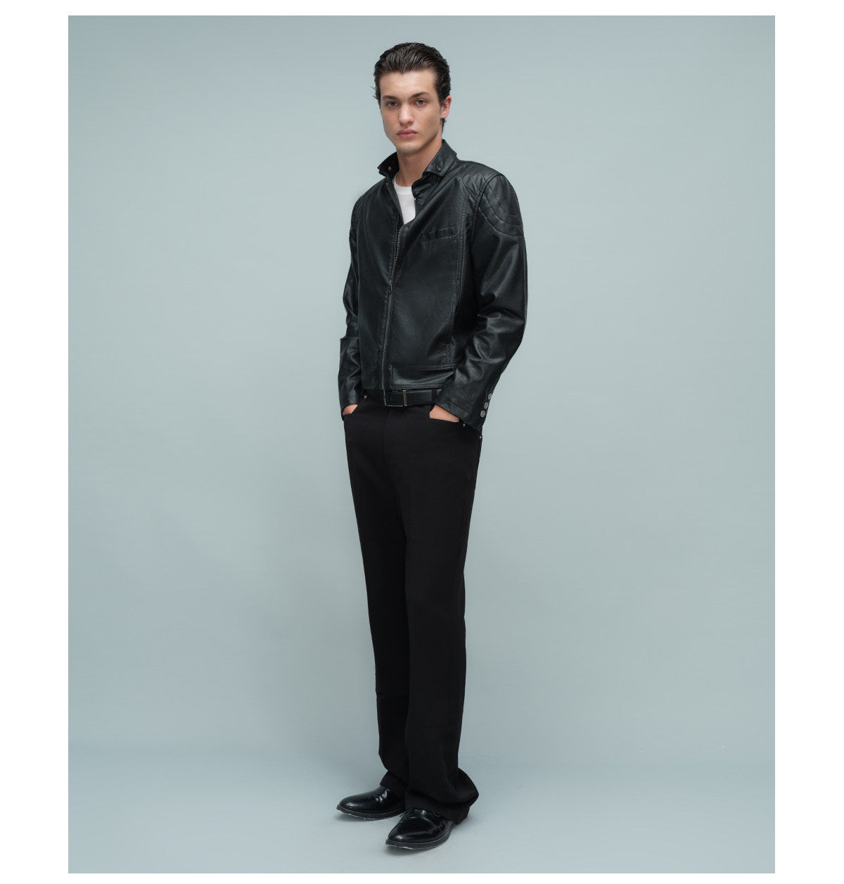 Rider Jacket with Turn-Down Collar