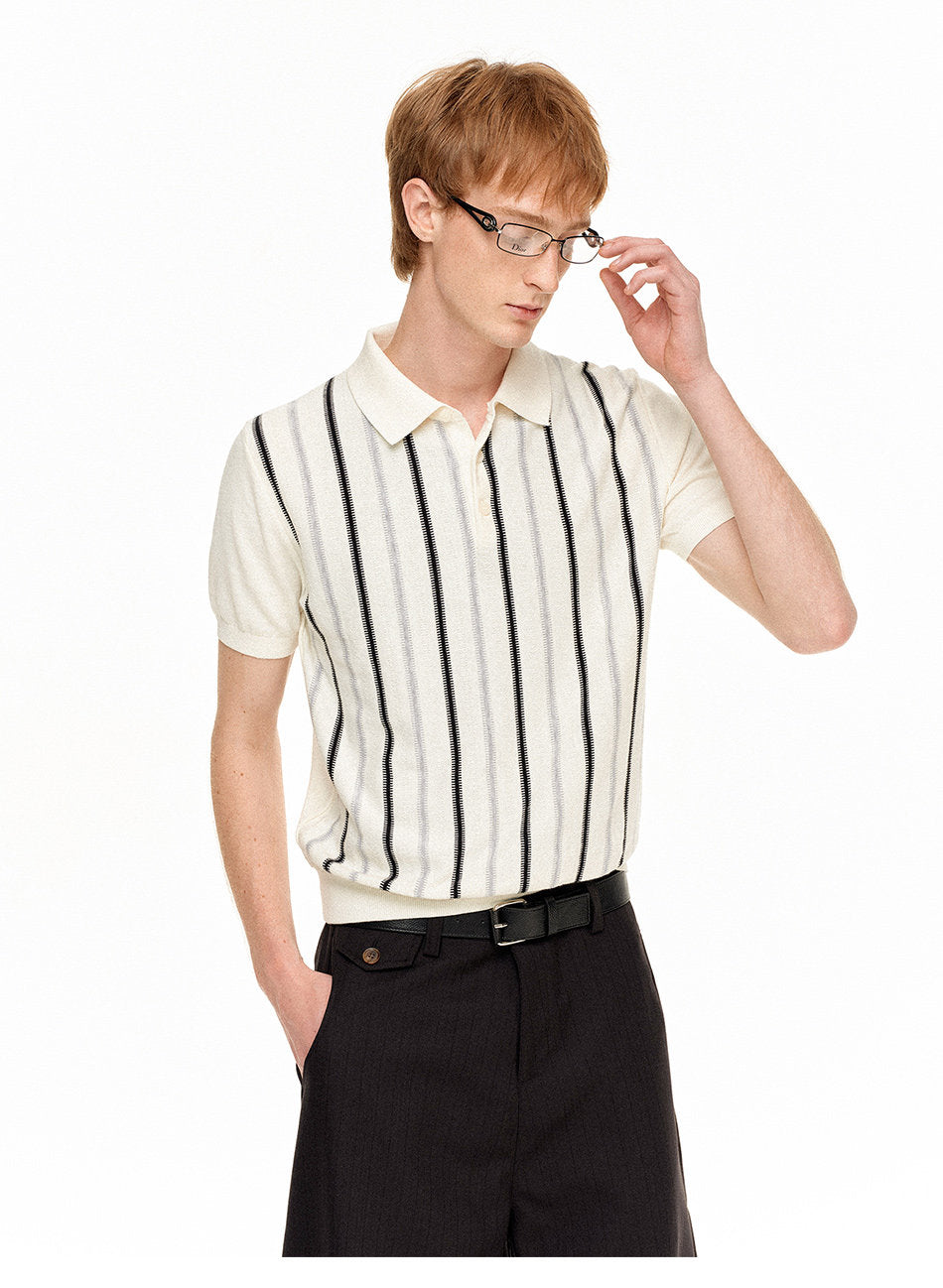 Striped Casual Polo Shirt