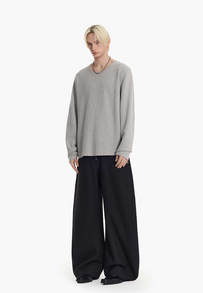 Round-Neck Lightweight Sweater