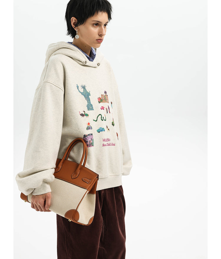 Three-in-one printed sweatshirt