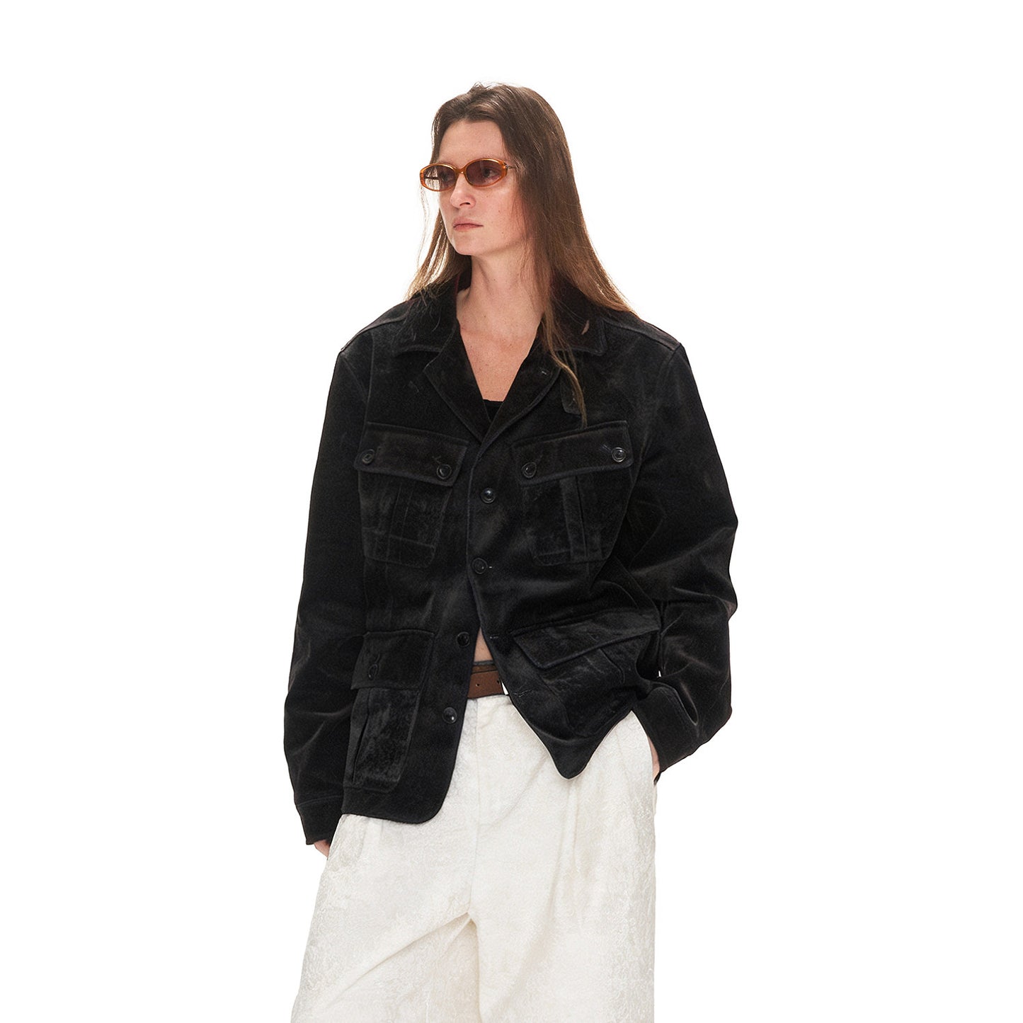 Multi-Pocket Stand-Collar Jacket