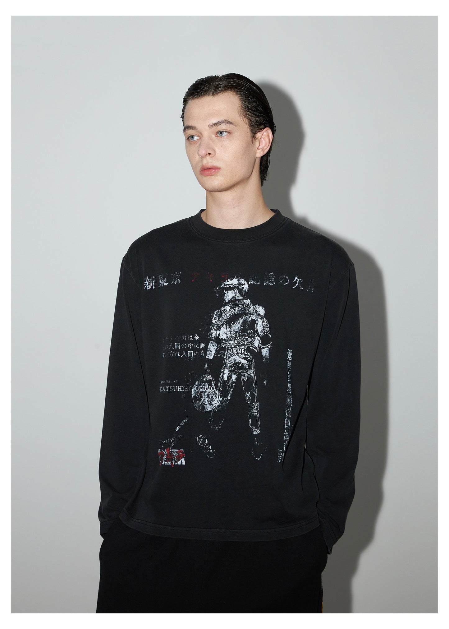 Printed T-shirt with wash treatment