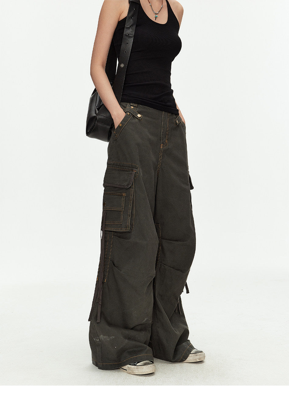 Wide-Leg Cargo Pants