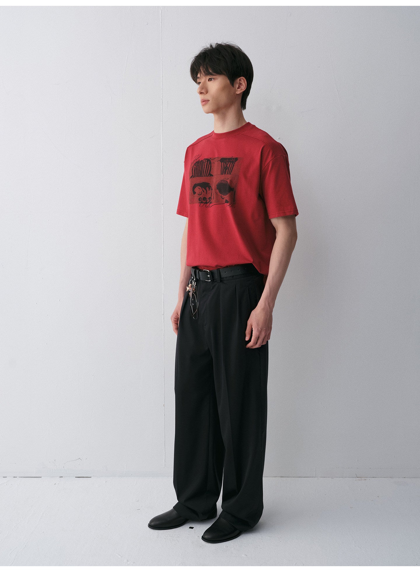 Distressed-Print T-Shirt