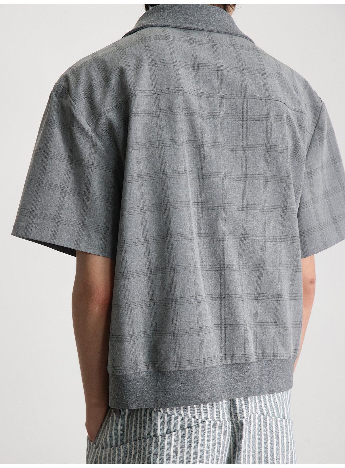 Half-Zip Checkered Shirt