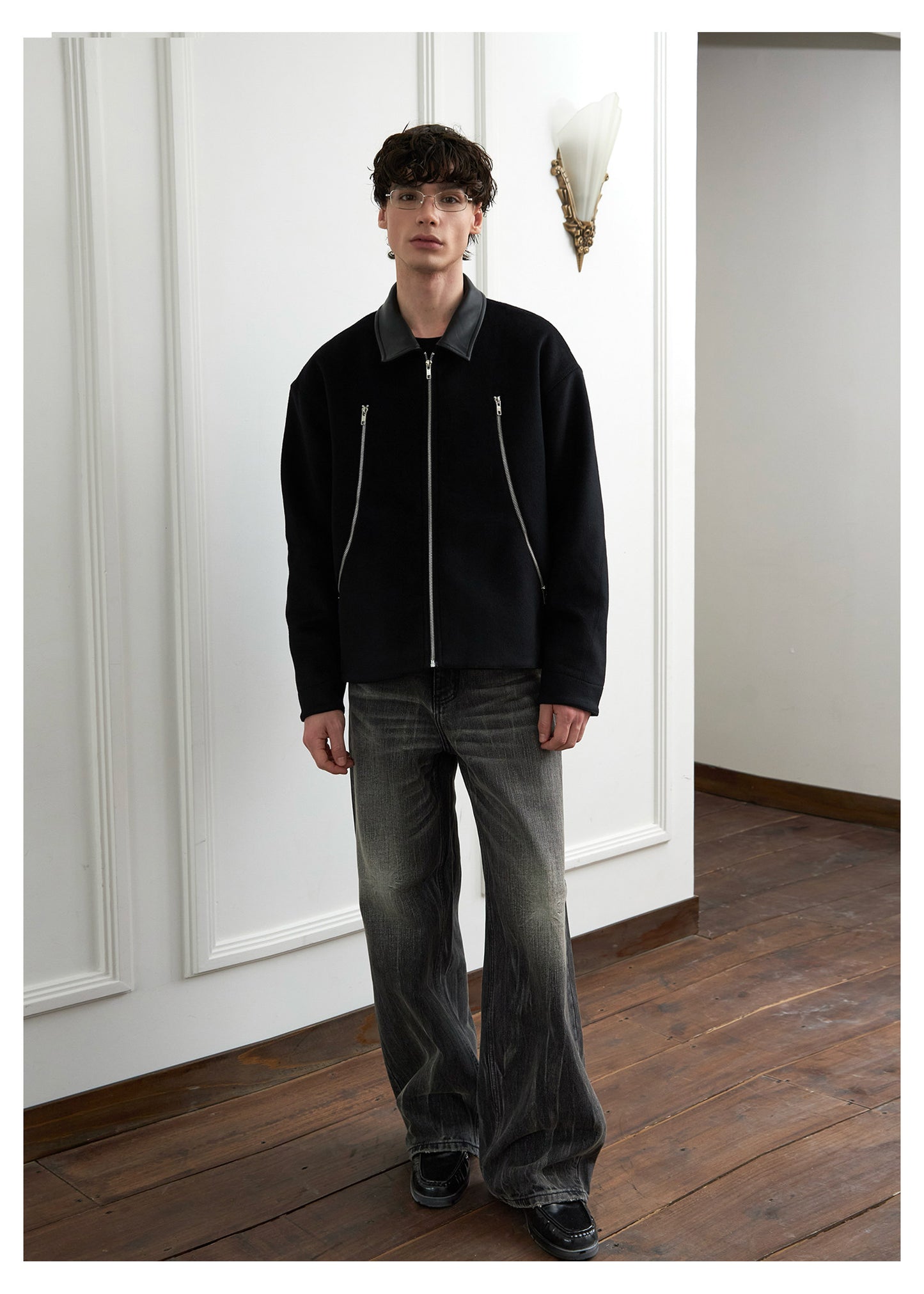 Heavyweight Wool Jacket with Zipper