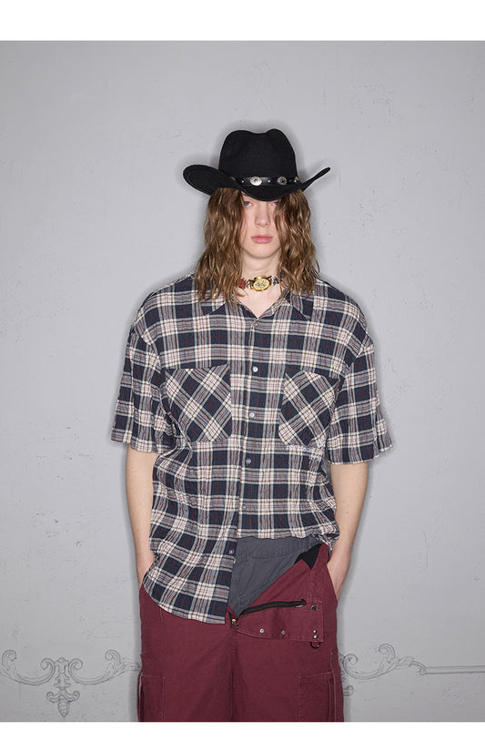 Plaid pocket shirt