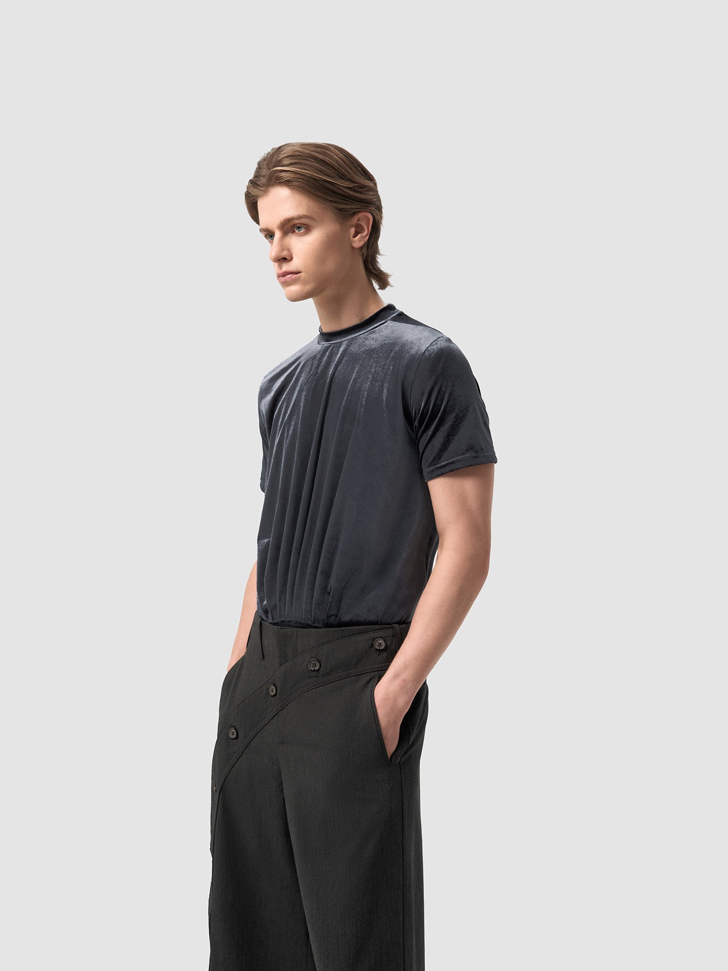 Velvet Mini Turtleneck T-Shirt