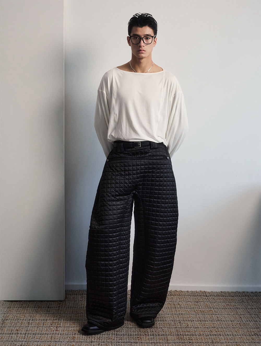 Checkered Cotton Casual Pants