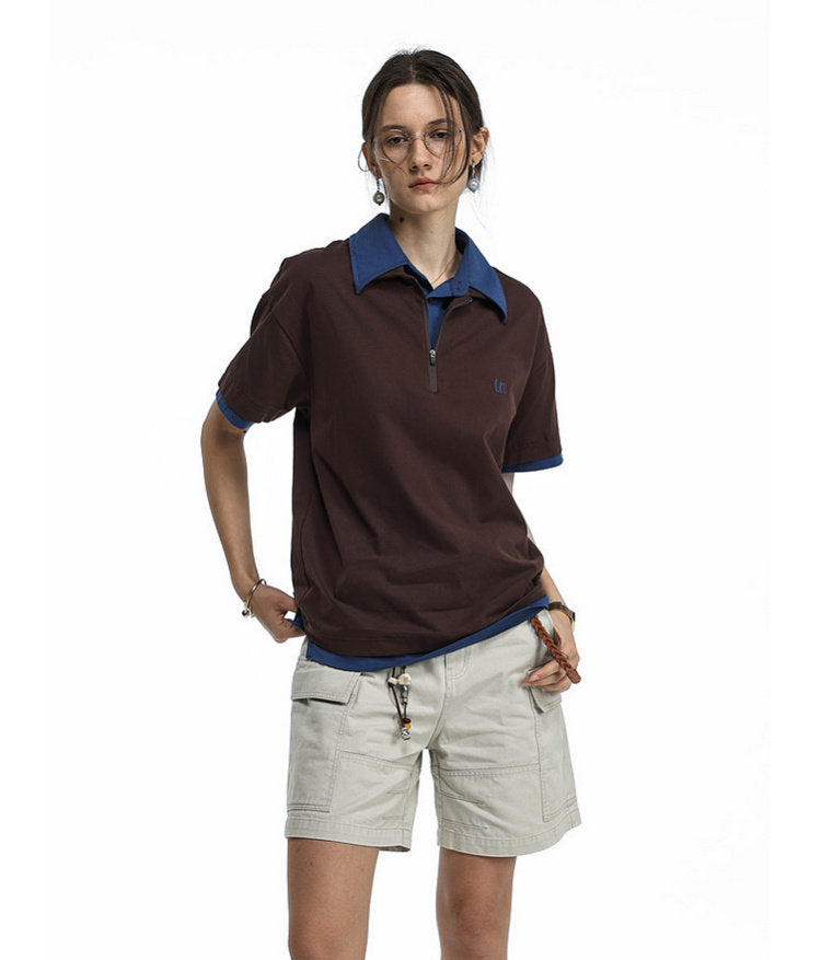 Faux Two-Piece Polo Shirt