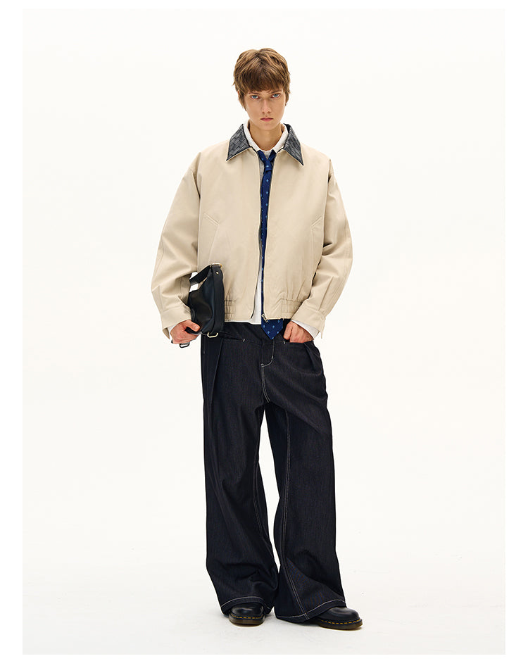 Diamond Leather Collar Jacket