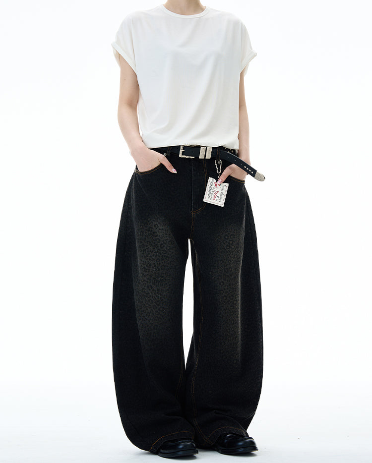 Leopard Print Shimmer Jeans