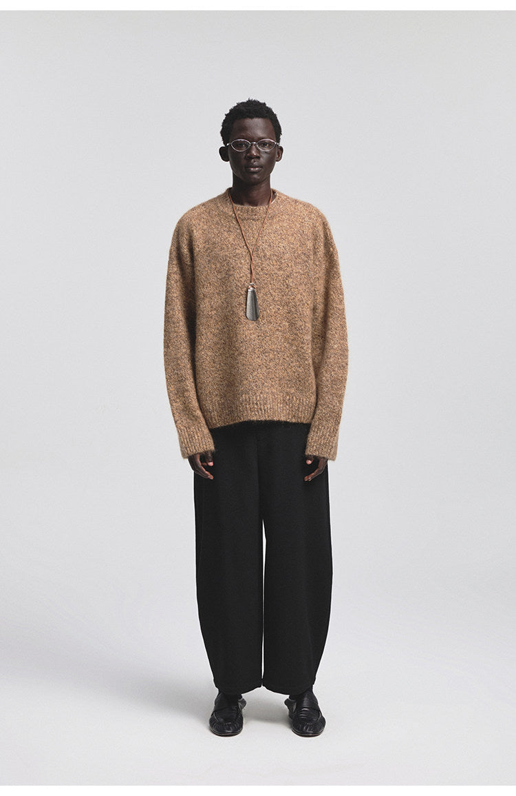 Mohair & Sheep Wool Crew Neck Knit