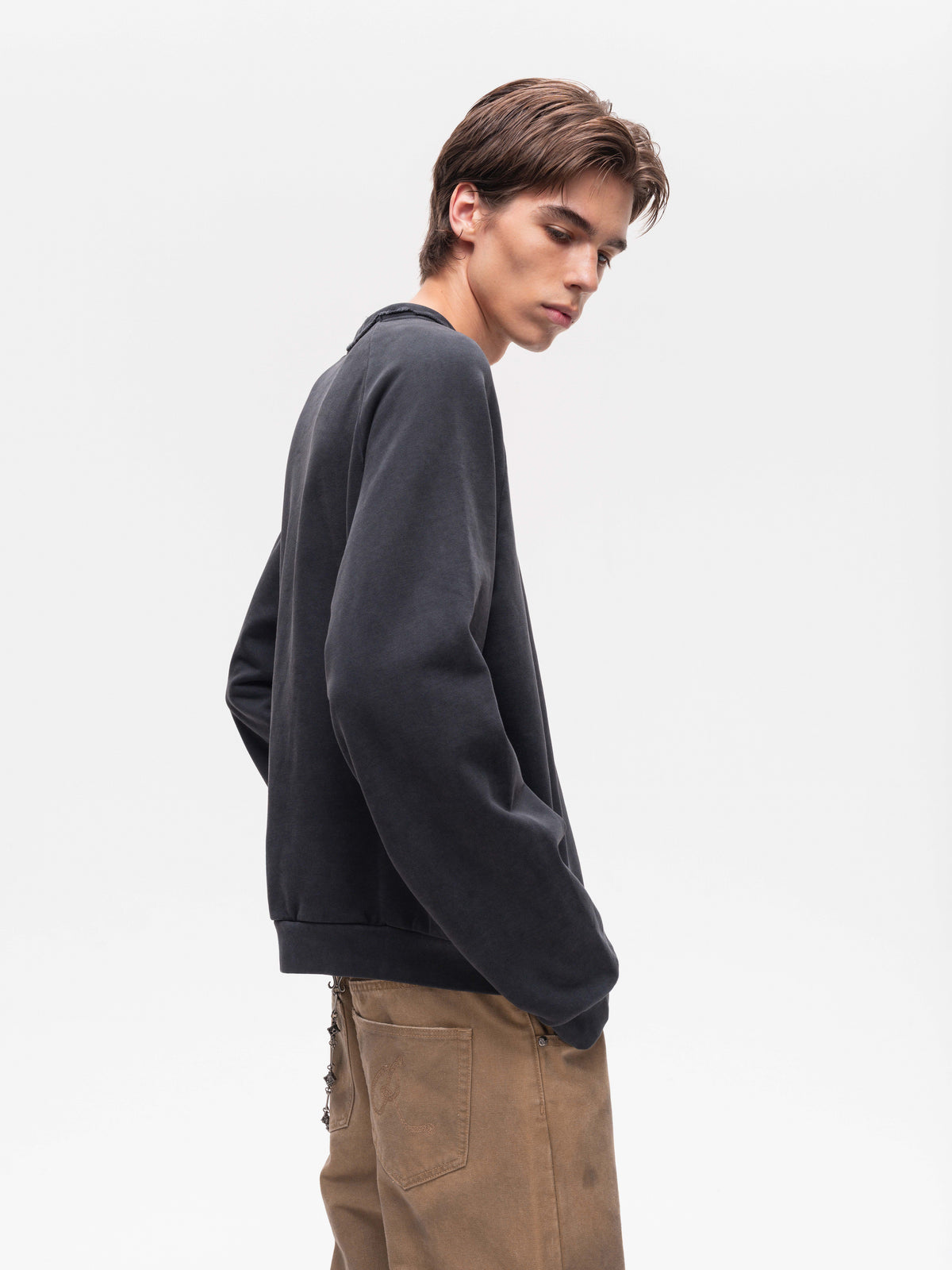 Split-Neck Sweatshirt