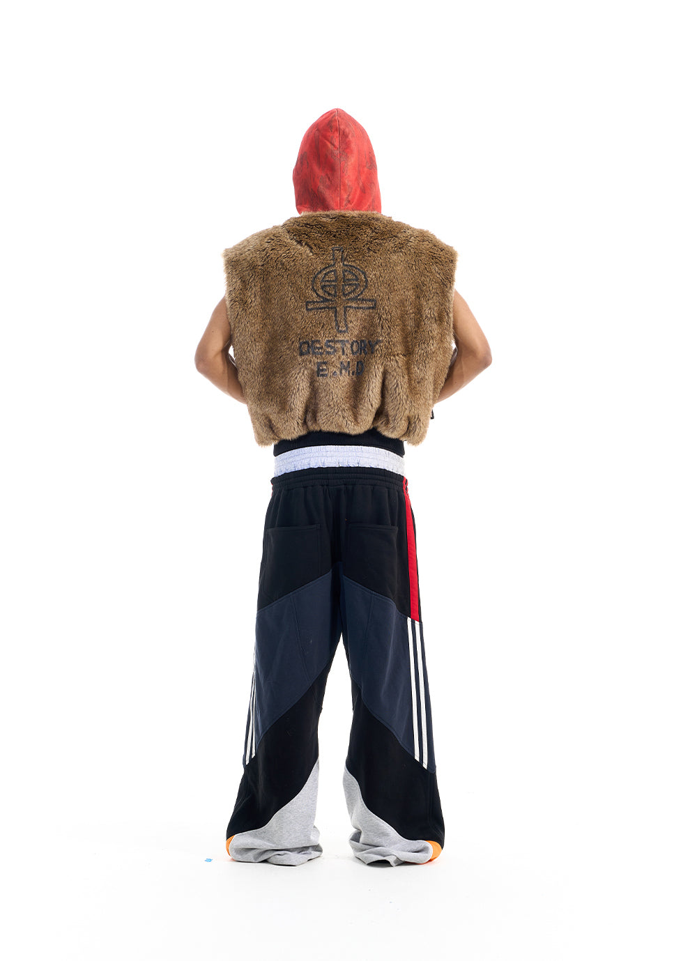 Patchwork Hooded Vest