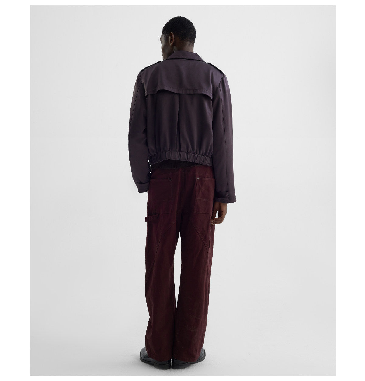 Accordion-Pleated Short Jacket