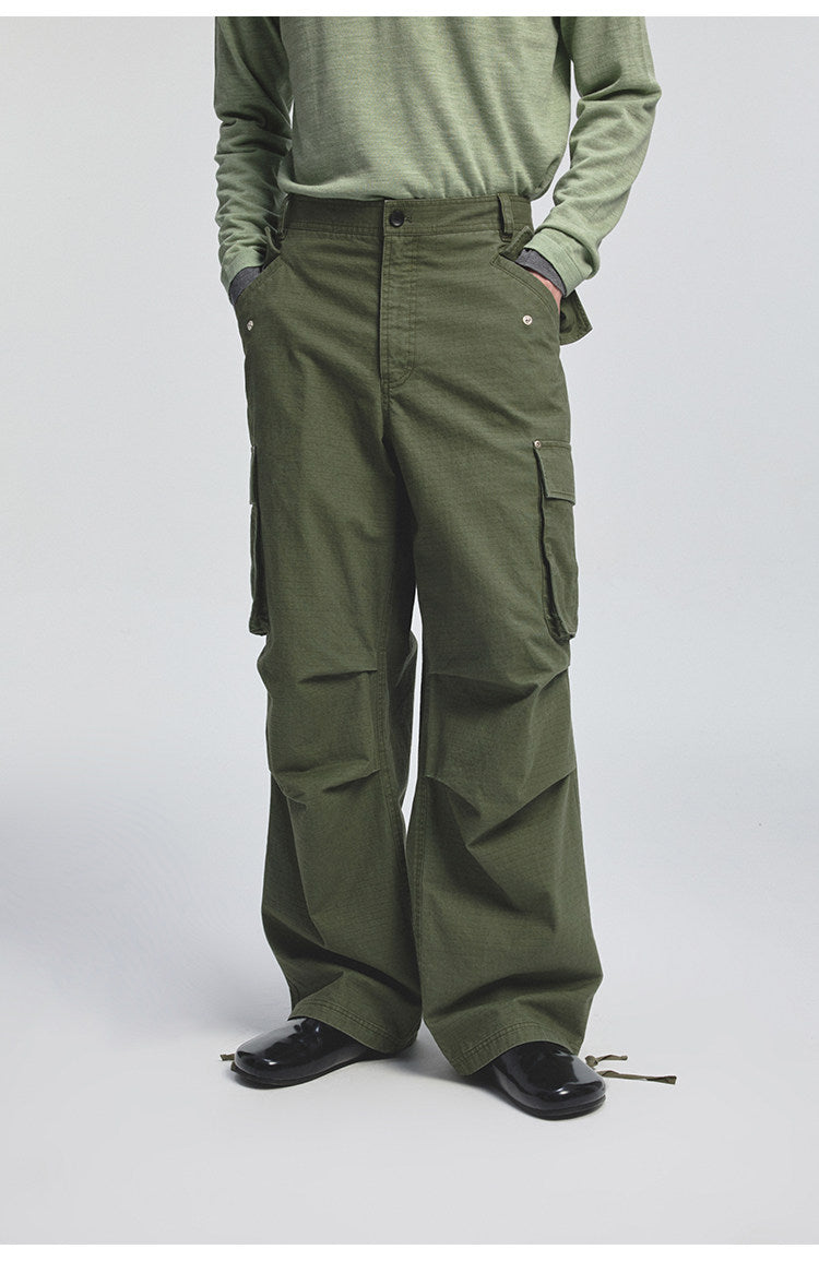 Canvas Distressed Casual Pants